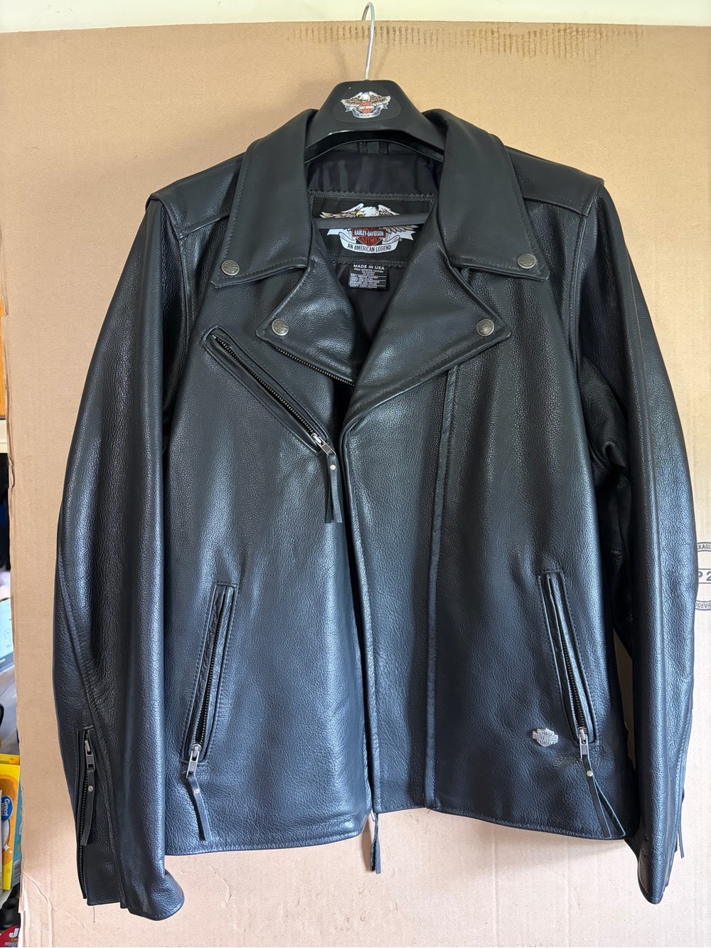 Harley-Davidson Black Leather Bomber Jacket